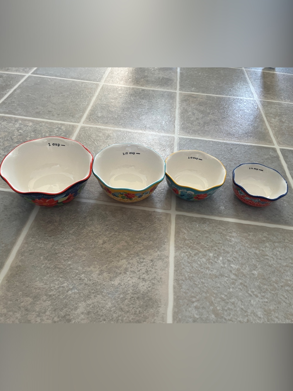 Pioneer Woman Floral Nesting Bowls set of 4 - Multicolor